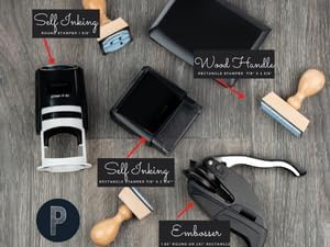 Custom Personalized Book Stamp Wood Handle from The Library of Ex Libris Stamper Name Stamps for Books Bookplate Book Lovers (Wood Handle Stamp 1 Piece)