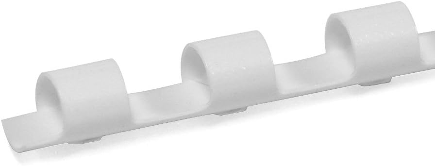 TruBind 8mm (5/16 in.) Comb Binding Spines | 11 in. Length for Letter Size or Smaller Projects | Standard 19-Ring Rectangular Holes | White | 40 Sheet Binding Capacity | 100 Pack