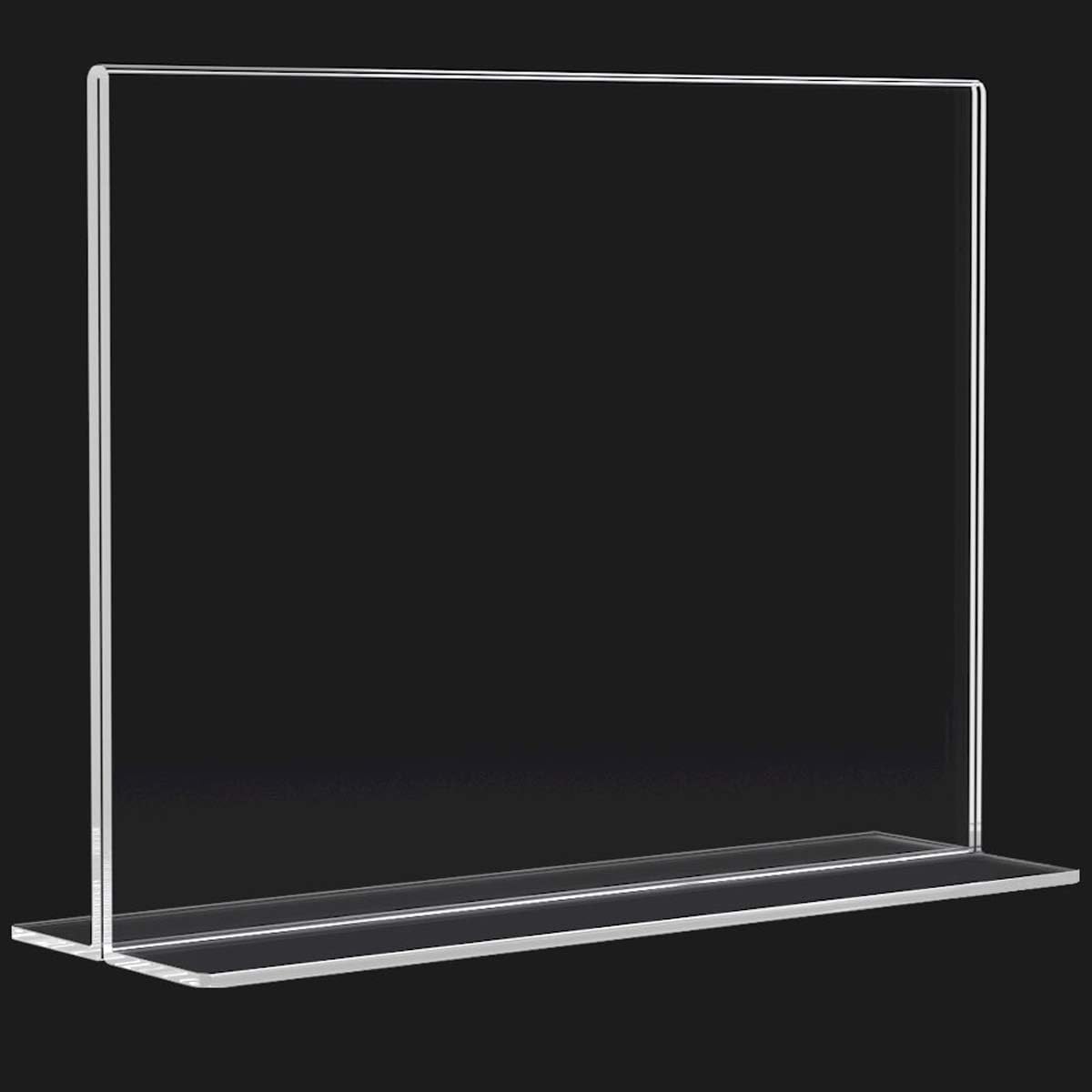 HIIMIEI 8.5x11 Acrylic Sign Holder Horizontal Table Menu Display Stand, Clear Plastic 8.5x11 Double Sided Picture Frames for Desk Display(12 Pack)
