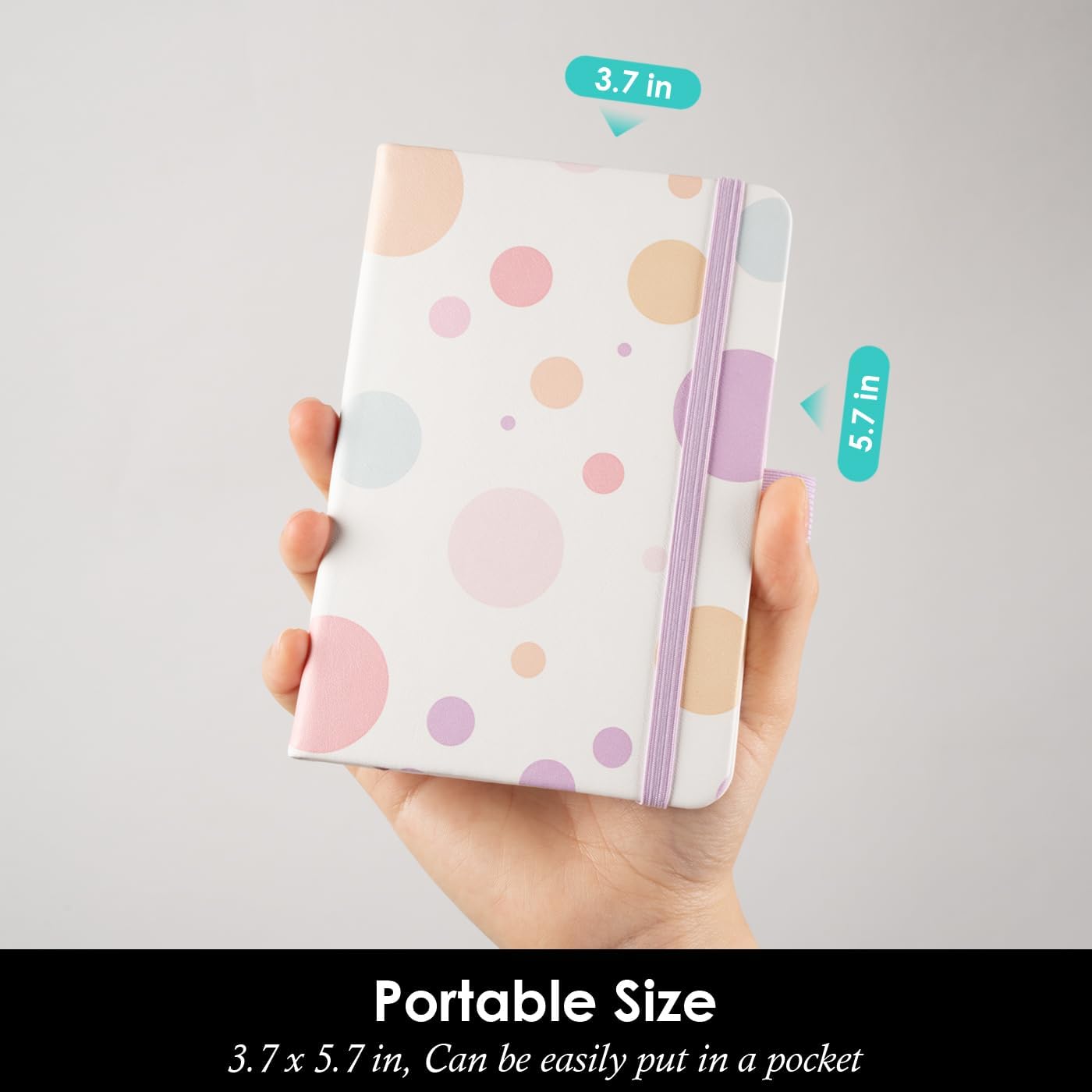 (3 Pack) Aesthetic Small Journal Notebook, A6 (3.7" x 5.7") Mini Pocket Notebook with Pen, 100GSM Lined Paper, Cute Small Journal for Kids/Girls/Women, Colorful Bubbles Butterfly Floral