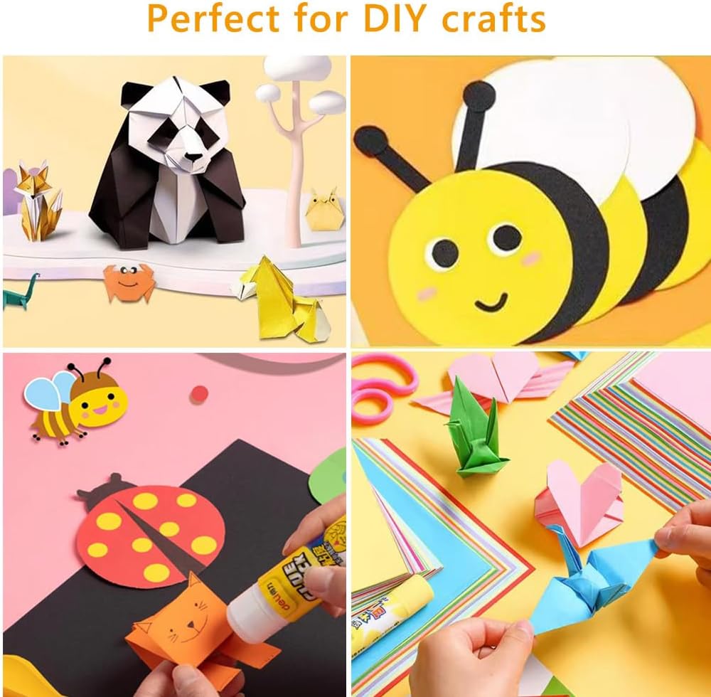 A4 Origami Paper Orange 100 Sheets, 8.27×11.7 inch Double Sided Color Easy Fold Big Origami Paper A4 Colored Copy Papers Thin 70gsm for Beginners, DIY handwork Art and Craft Projects (210 x 297 mm)