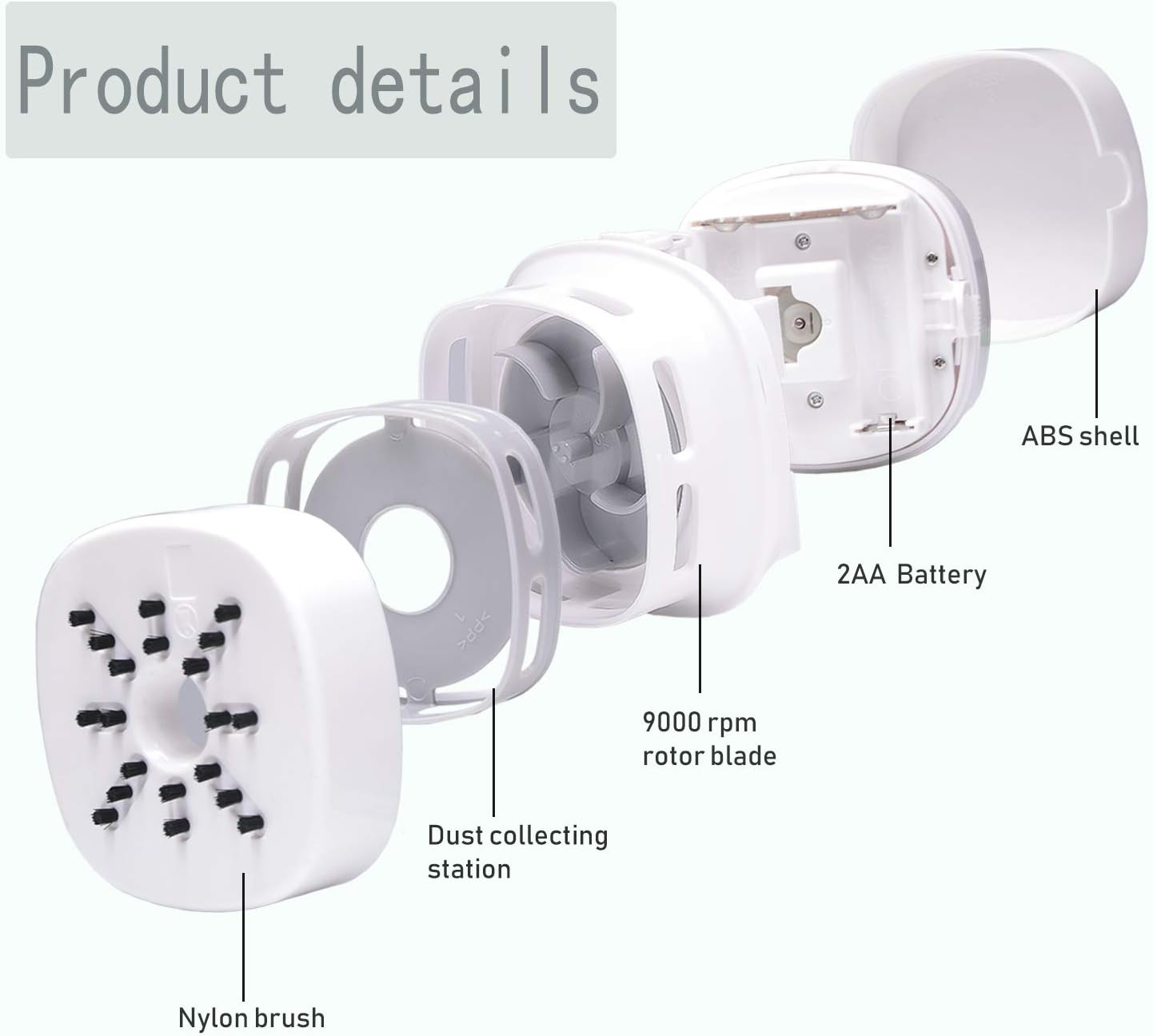 ODISTAR Desktop Vacuum Cleaner,Mini Table dust Sweeper Energy Saving,High Endurance up to 400 mins,Cordless&360º Rotatable for Cleaning Hairs,Crumbs,Computer Keyboard of Gifts for Kids (Pink)