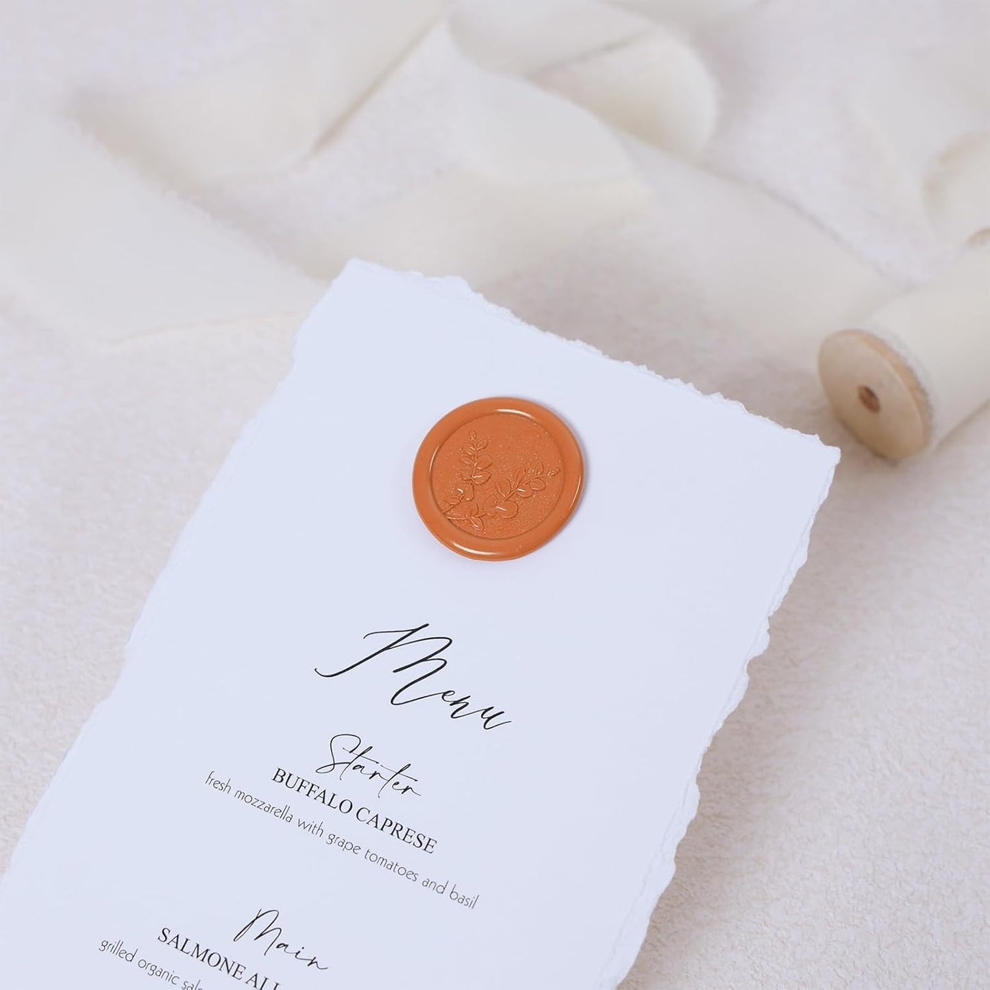 UNIQOOO Rust Orange Sealing Wax Sticks for Wax Seal Stamp - Perfect for Wedding Invitations, Cards Envelopes, Snail Mails, Wine Packages, Christmas Gift Ideas, Pack of 8