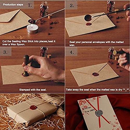 Samyo Creative Romantic Stamp Maker Classic Old-Fashioned Style Brass Color Wax Seal Sealing Stamp Vintage Antique Alphabet Initial Letter Set - (Letter D)