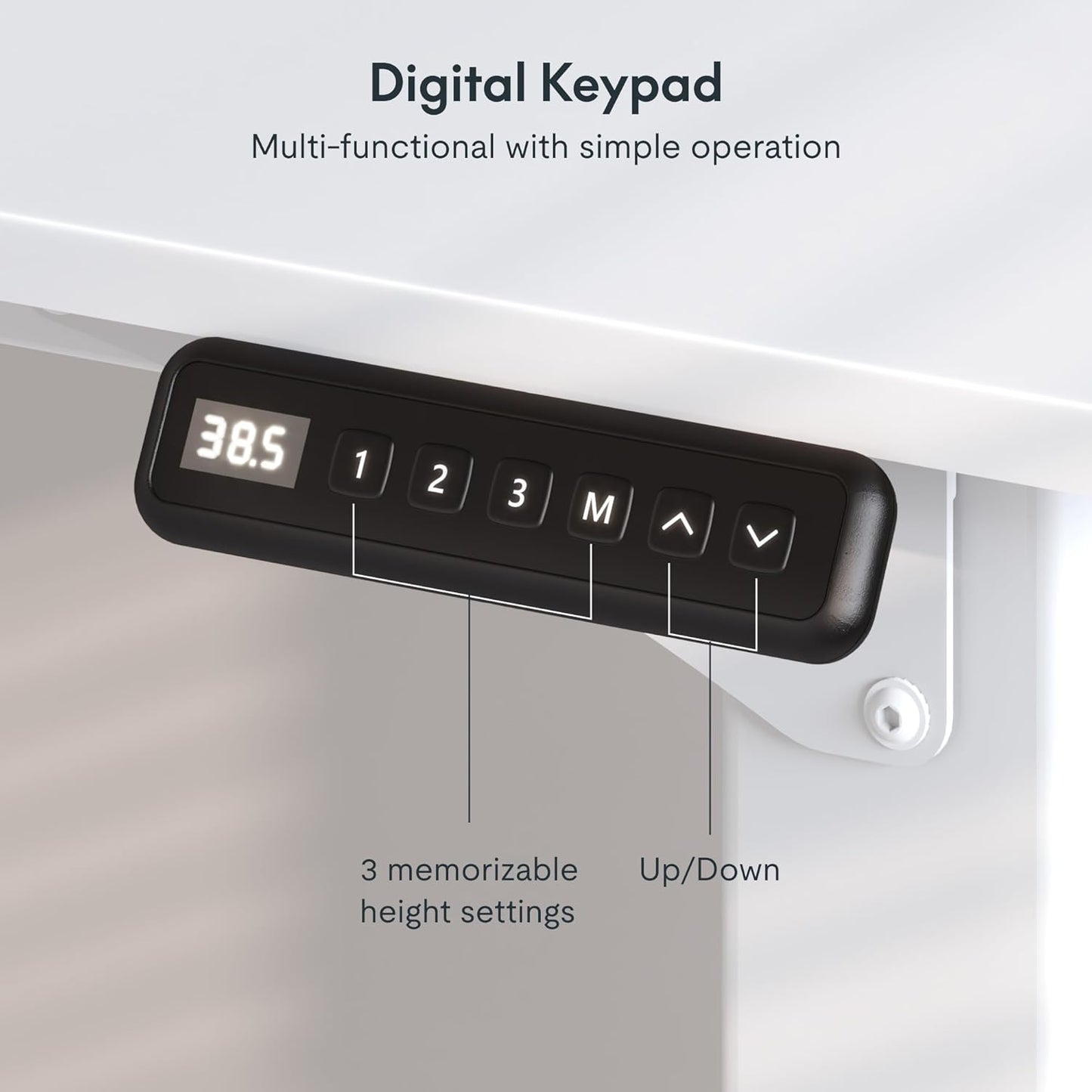 SANODESK 4-Leg Standing Desk, Electric Height Adjustable Desk with Memory Presets for Home Office, Stand up Desk Computer Workstation, 71x32 Inches White
