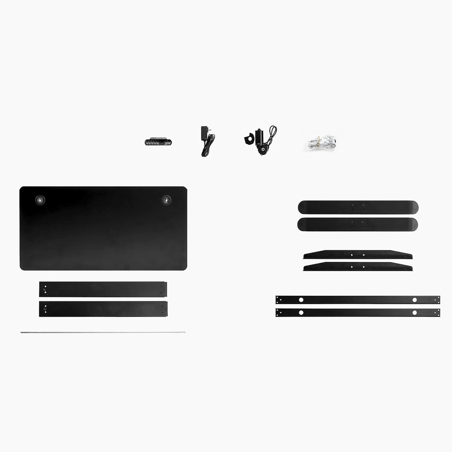 Sit to Stand Electric Standing Desk Complete Set with Frame and Tabletop 120 x 60 cm or 47.2 x 23.6 Inches (Black)