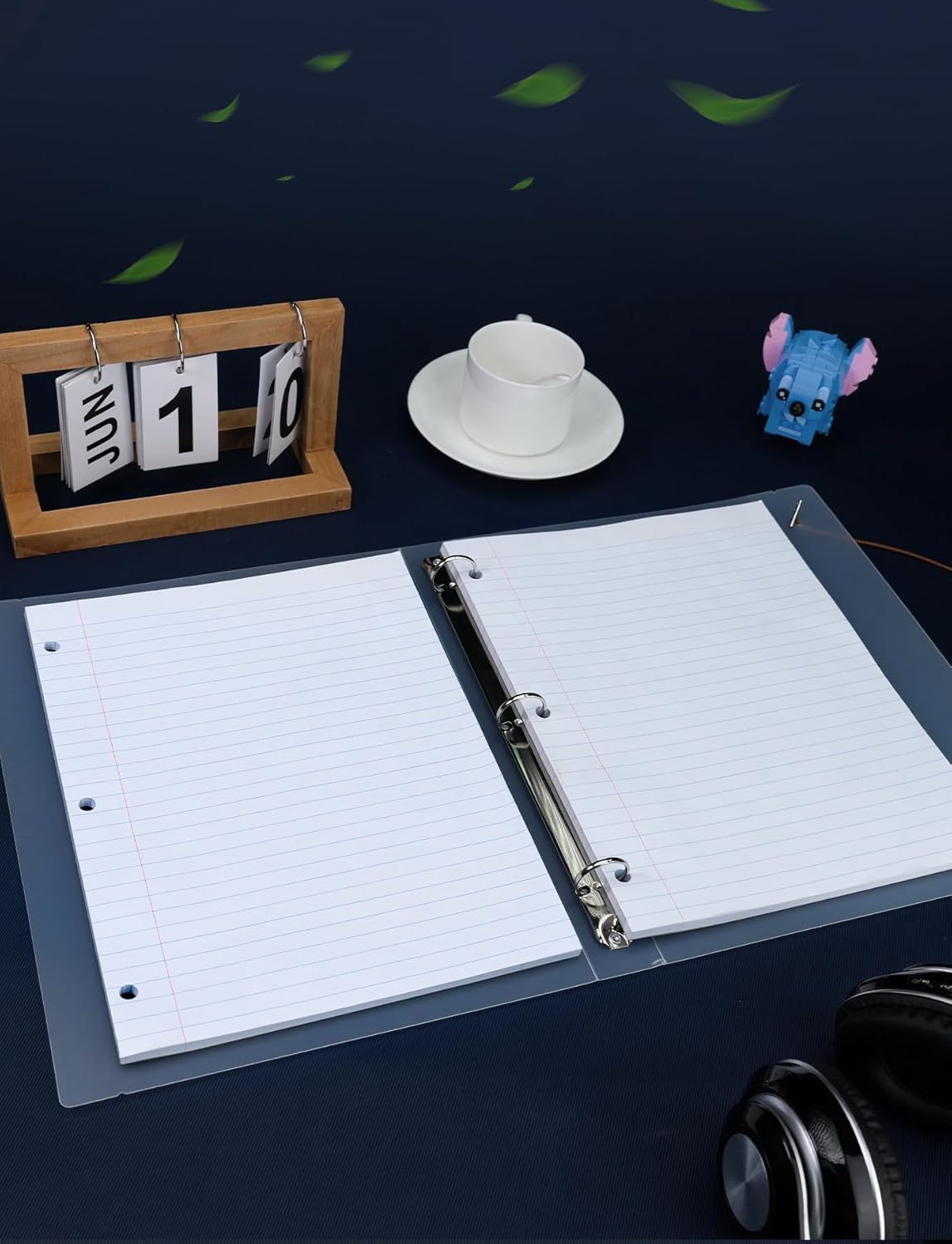 10 Pack Loose Leaf Paper 8.5 x 11, 1000 Sheets Lined Paper for 3 Ring Binders, Wide Ruled Notebook Paper, 3 Hole Punch Binder Paper, 100 Sheets/Pack Filler Paper for Office, School, and Home