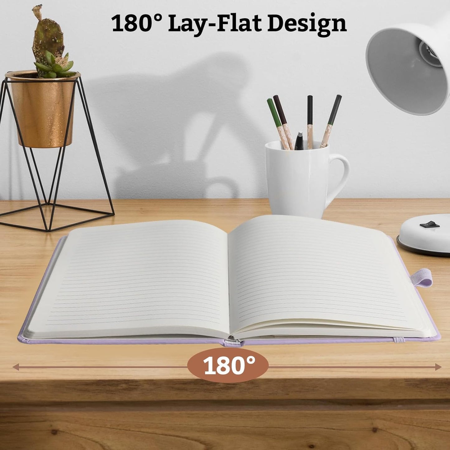 Hardcover Lined Bullet Dotted Journal Notebook, A5 140 192 Pages 100 120Gsm Paper College ruled for School,Work,Travel,and Daily Planning,5.7''*8.3'' (12, Lavender, A5 Lined)