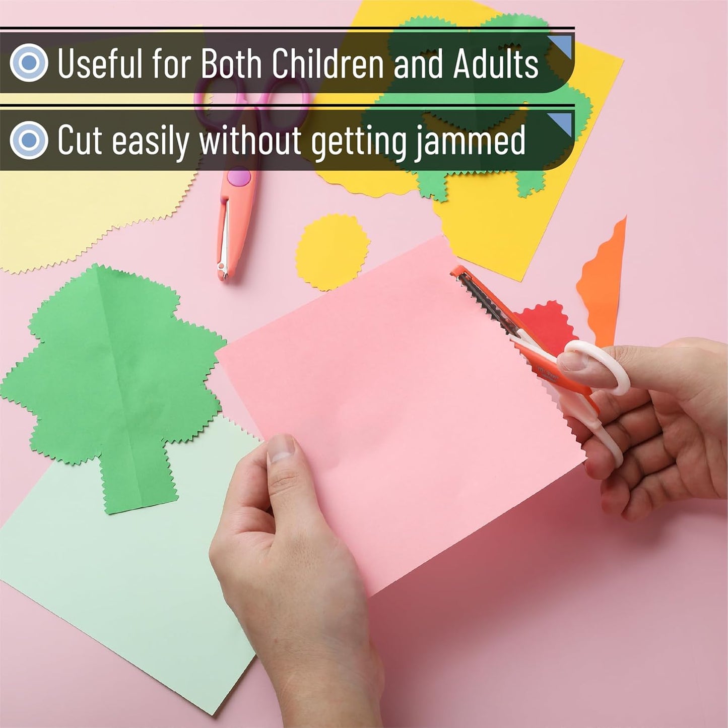 Mr. Pen- Craft Scissors Decorative Edge, 6 Pack, Spring Colors, Zig Zag Scissors for Crafting