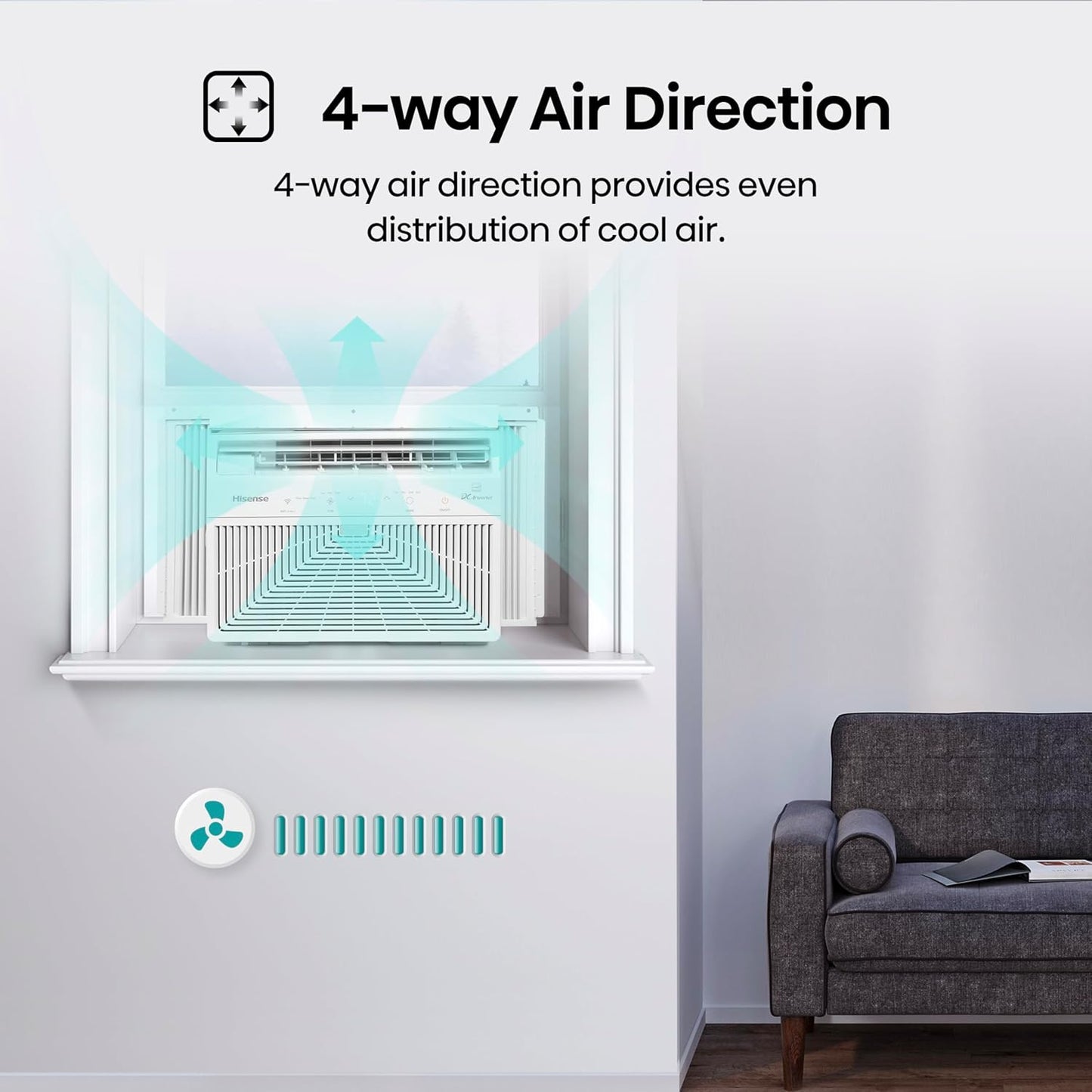 Hisense WCT06W25A Window Air Conditioner, 6,000 BTU, White