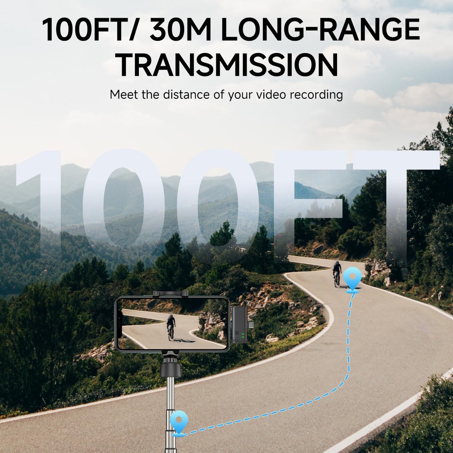 2 in 1 Professional Wireless Lavalier Microphone for iPhone iPad Android with Charging Case Noise Cancellation Plug-Play Clip on Lapel Mic for YouTube, Recording, Facebook Live Streaming