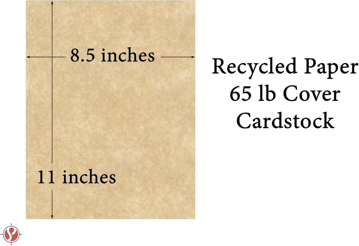 Aged Stationery Parchment Recycled Paper | 65Lb Cover Cardstock | 8.5” x 11” Inches | 50 Sheets Per Pack