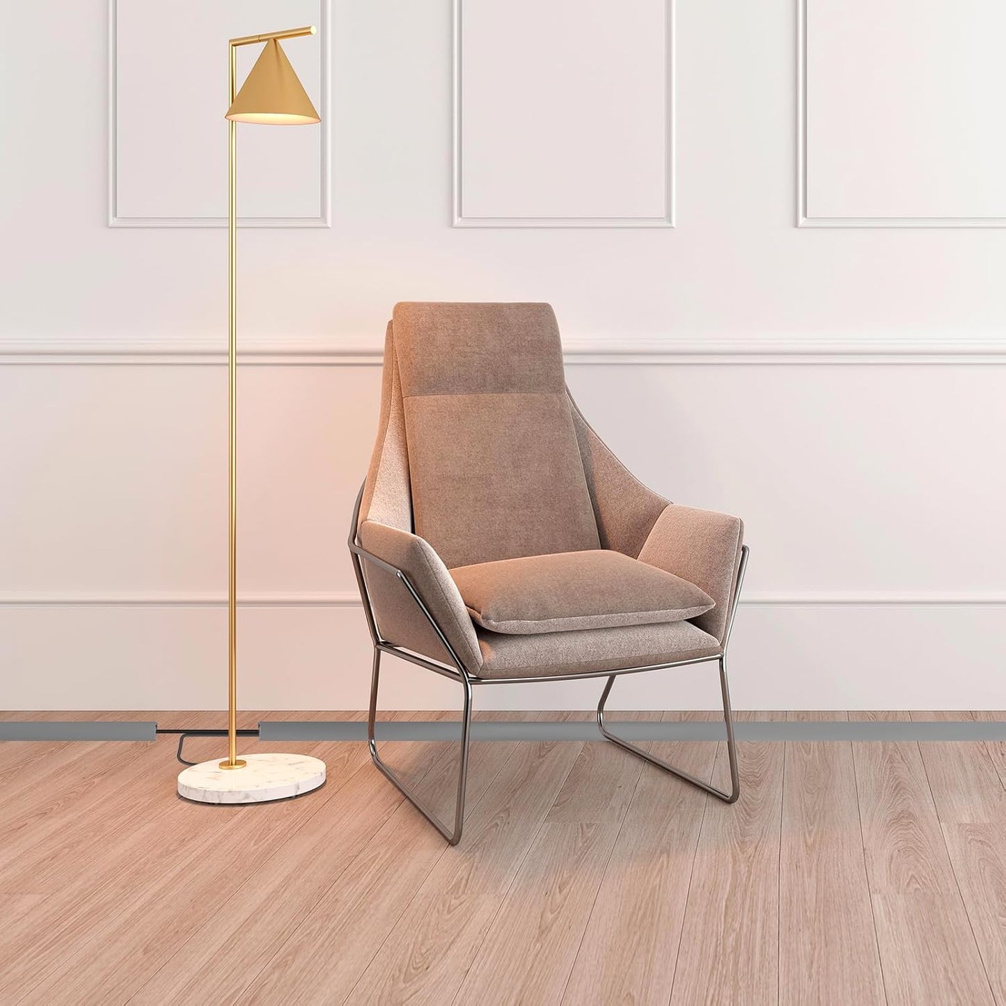 Floor Cord Cover Self Adhesive Cord Hider,20FT Cable Management, Extension Strip Protector for Wires, Prevent Cable Trips for Offices, Gyms, Exhibitions Cavity:0.39"(W) x 0.27"(H) Gray