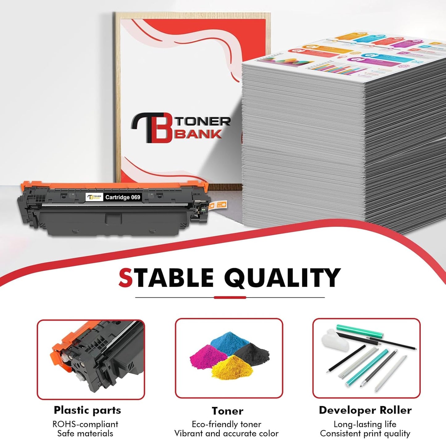 069 Toner Cartridge Set 069H MF753Cdw Compatible Replacement for Canon 069 069H Toner Cartridge for Canon imageCLASS MF753Cdw MF751Cdw LBP674Cdw Printer Ink Black Cyan Yellow Magenta 4 Pack