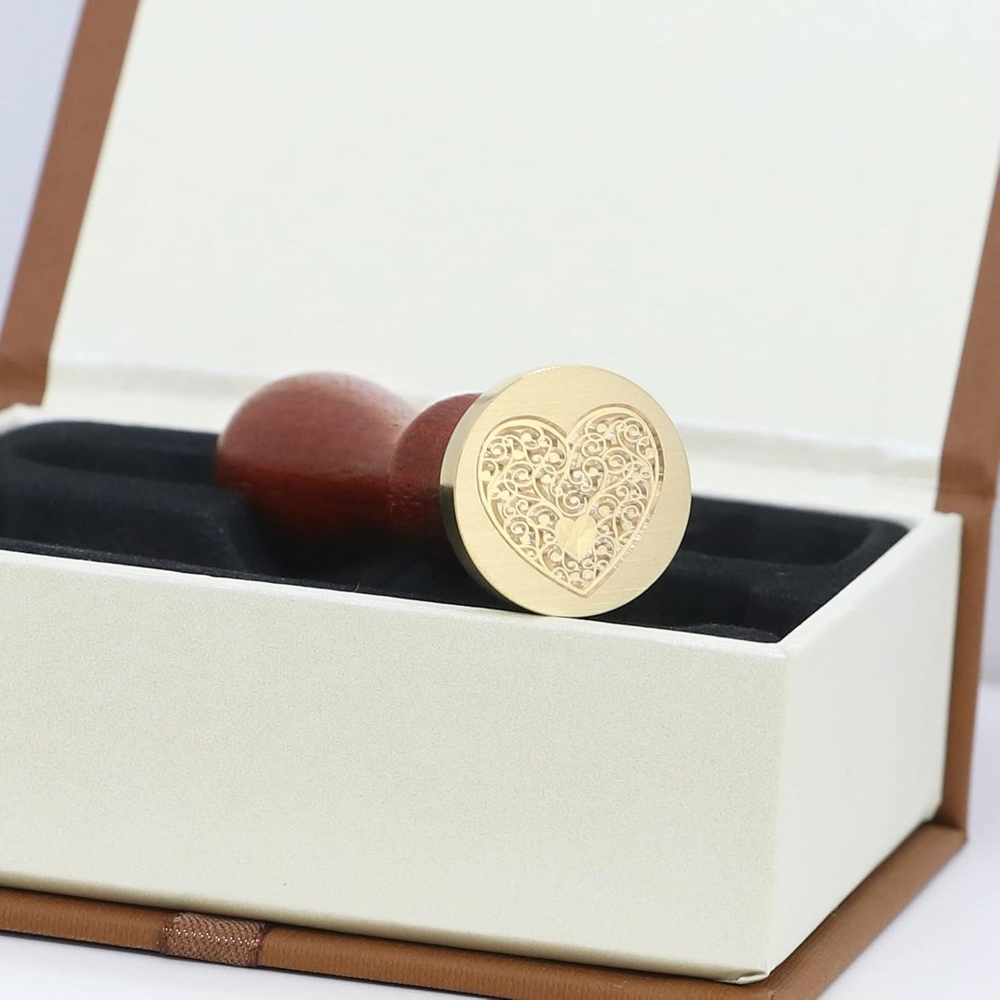 SWANGSA Wax Seal Stamp Set, Vintage 6 Pieces Sealing Wax Stamp Heads and 1 Wooden Handle for Weeding Invitations, Letters, Envelopes, Christmas (Tree of Life Set)