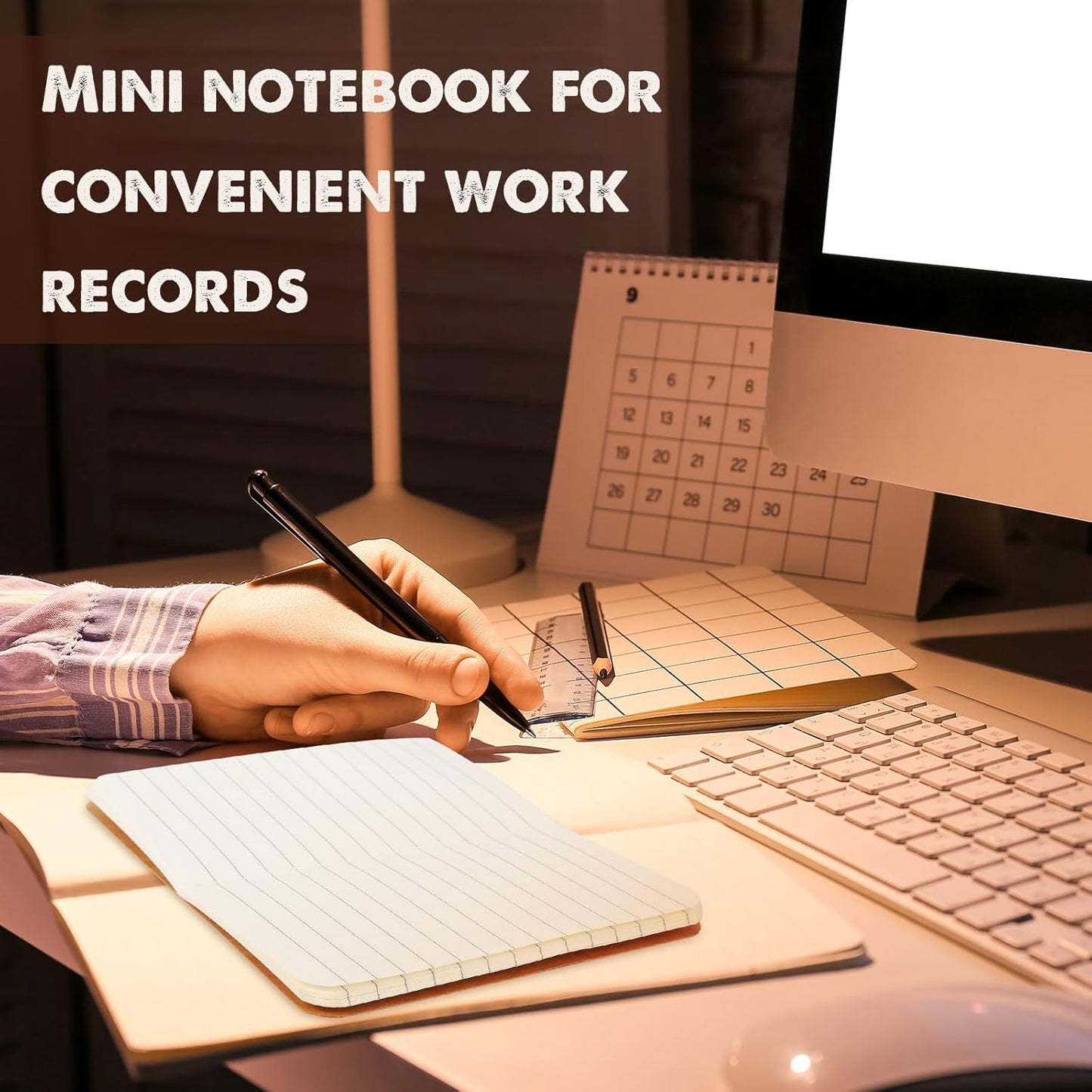 Harloon 100 Pcs Mini Notebooks Bulk Small Pocket Notepads Blank Lined Wallet Memos Journals for Students Employee Traveler Classroom Office Supplies, 4 x 2.5 Inches(Brown)