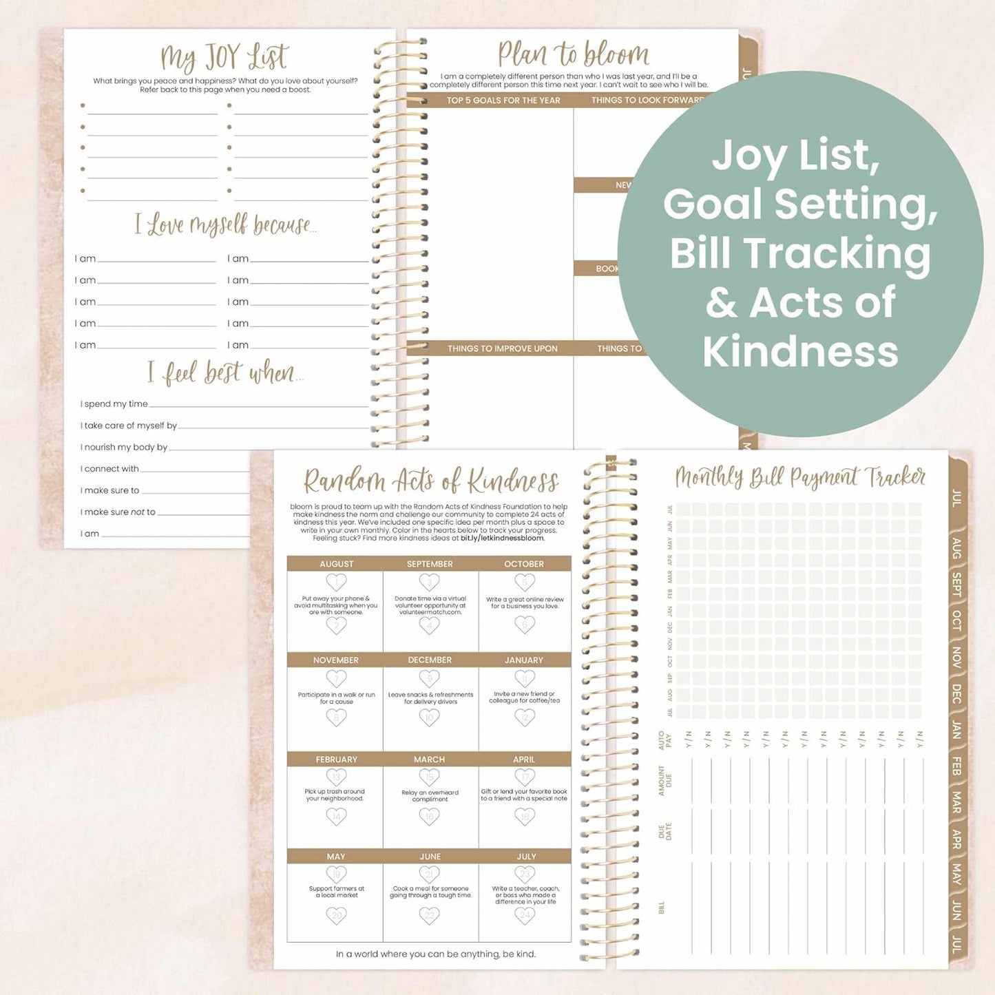 bloom daily planners 2025-2026 Academic Year Pocket Planner (July 2025 - July 2026) - 4” x 6” MINI Weekly Monthly Agenda Organizer & Calendar Book - Ocean Oasis