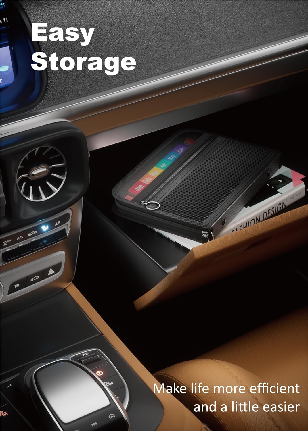 Small Receipt Coupon Organizer, A6 Size 12 Pockets Accordion File Organizer, 8X5.3 Inches, Zipper Closure