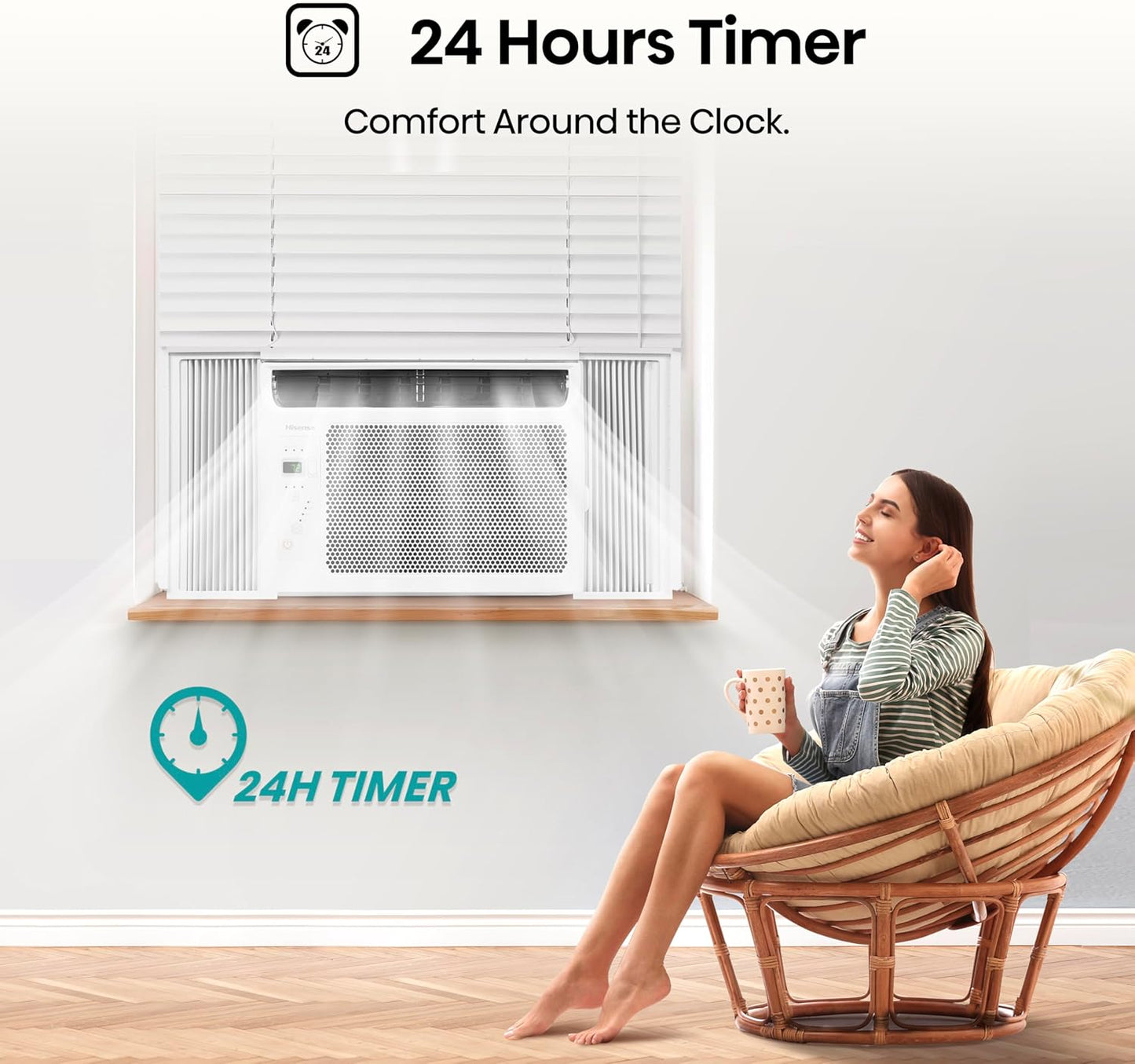 Hisense WC06R25A Window Air Conditioner, 6,000 BTU, White