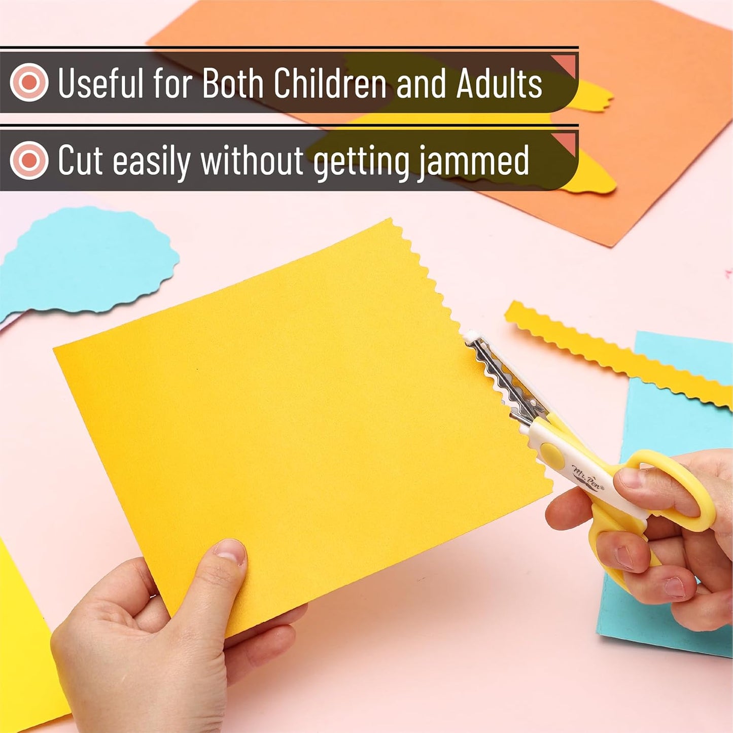 Mr. Pen- Craft Scissors Decorative Edge, 6 Pack, Retro Colors, Zig Zag Scissors for Crafting