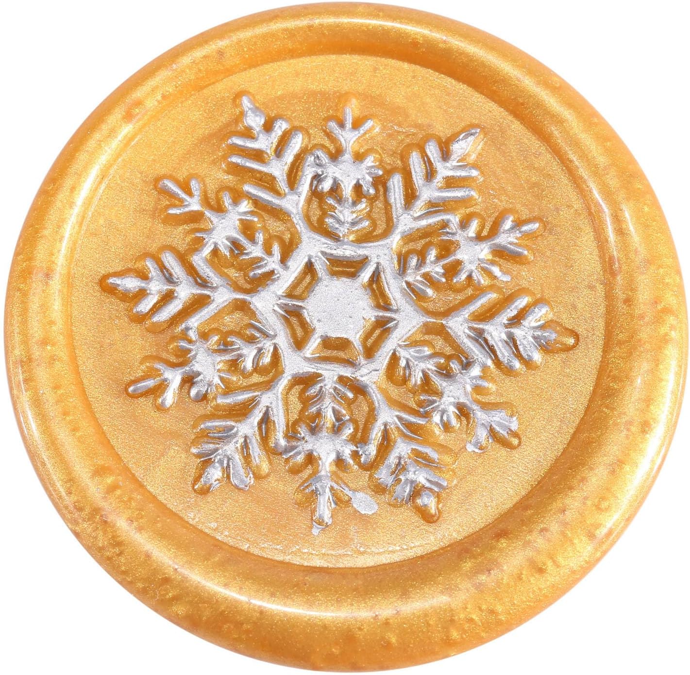 Yoption 6 Pcs Wax Seal Stamp Set, Christmas Sealing Wax Stamps Kit, Wooden Handle with Brass Head for Christmas Greeting Cards Gift