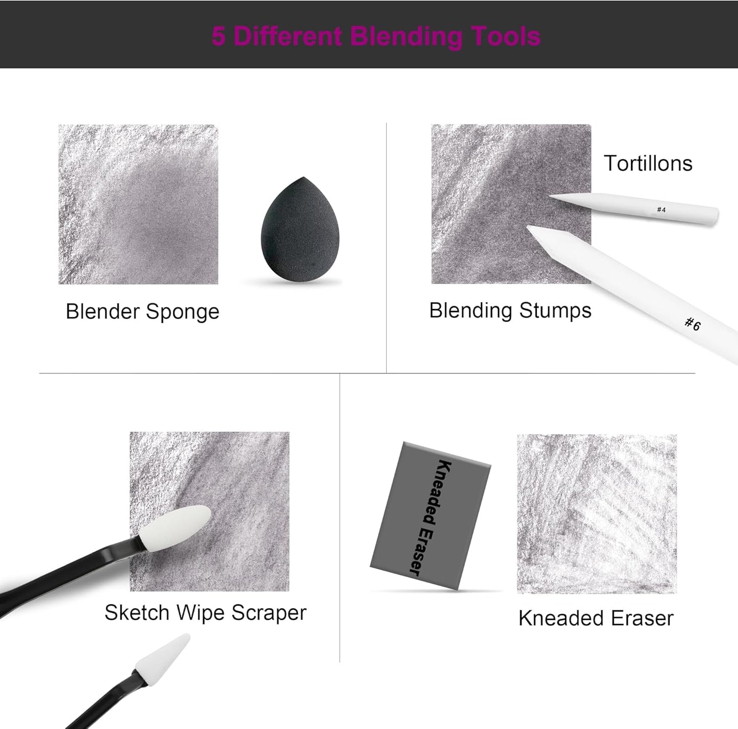 HIFORNY 126 PCS Drawing Kit Sketching Pencil Set,Sketch Pencils Art Supplies with 3-Color Sketchbook,Graphite,Charcoal,Blending Tools,Drawing Pencils for Adults Artists in Zipper Case