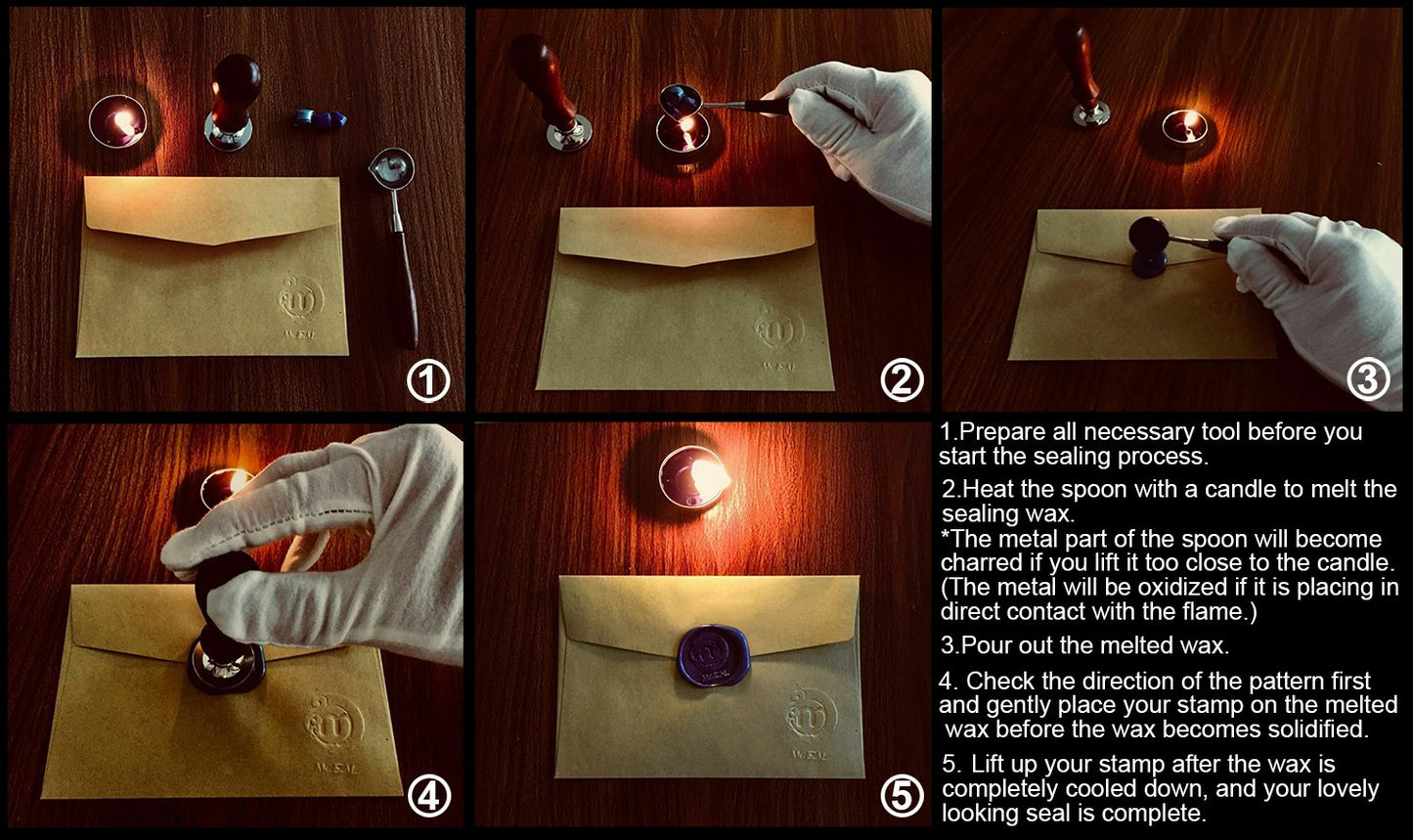 Mceal Wax Seal Stamp, Brass Head with Rosewood Handle, 1.2"(30mm) Dia, (Eye of Horus)