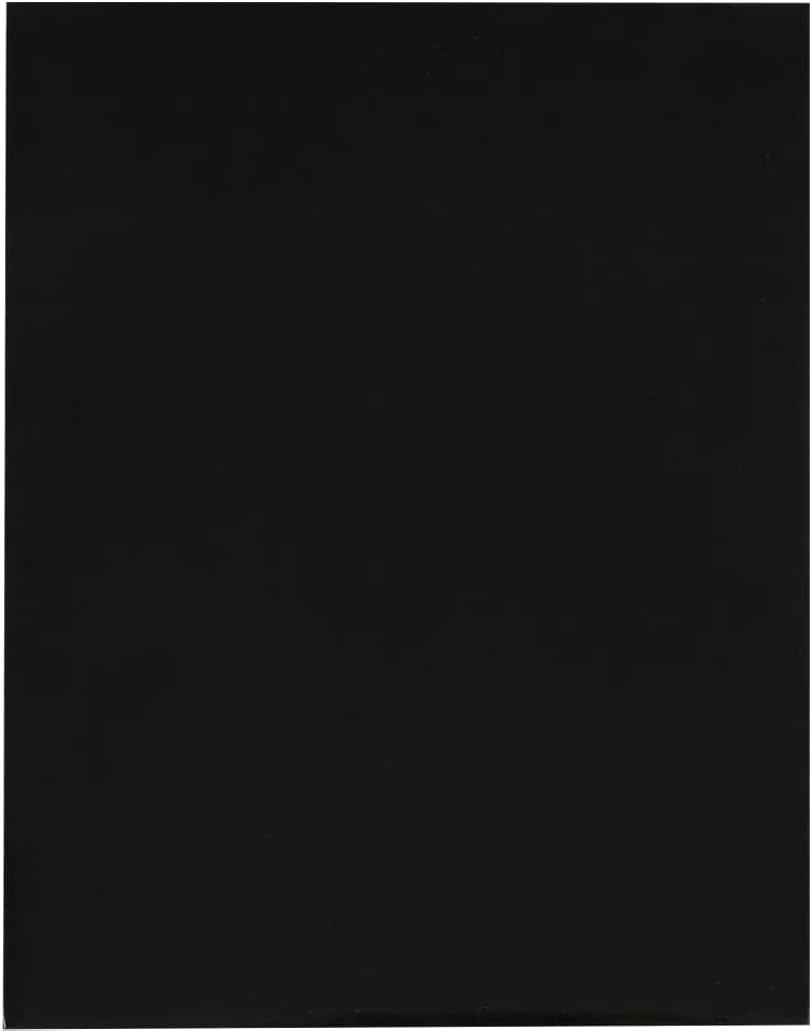 JAM PAPER Custom Printed Semi-Gloss Folders with Round Corner Pockets - Personalized Logo & Text - 12pt C1S - Black - 100/Pack