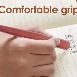 10 Pcs Dip Pen Set Nib Pen Holder Comic Dip Wooden Pen Nib Holder for Art Painting English Calligraphy (Annatto Color)