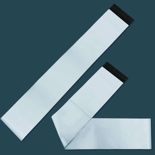 100 Pack 10x30 Inches Long Poly Mailers, Long Shipping Bags White Envelopes Packaging for Unique Narrow Items Mailing