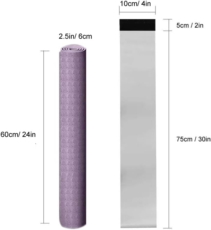 100 Pack 4x30 Inches Long Poly Mailers, Long Shipping Bags White Envelopes Packaging for Unique Narrow Items Mailing