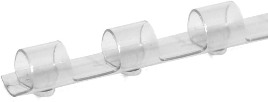 TruBind 6mm (1/4 in.) Comb Binding Spines | 11 in. Length for Letter Size or Smaller Projects | Standard 19-Ring Rectangular Holes | Clear | 25 Sheet Binding Capacity | 100 Pack