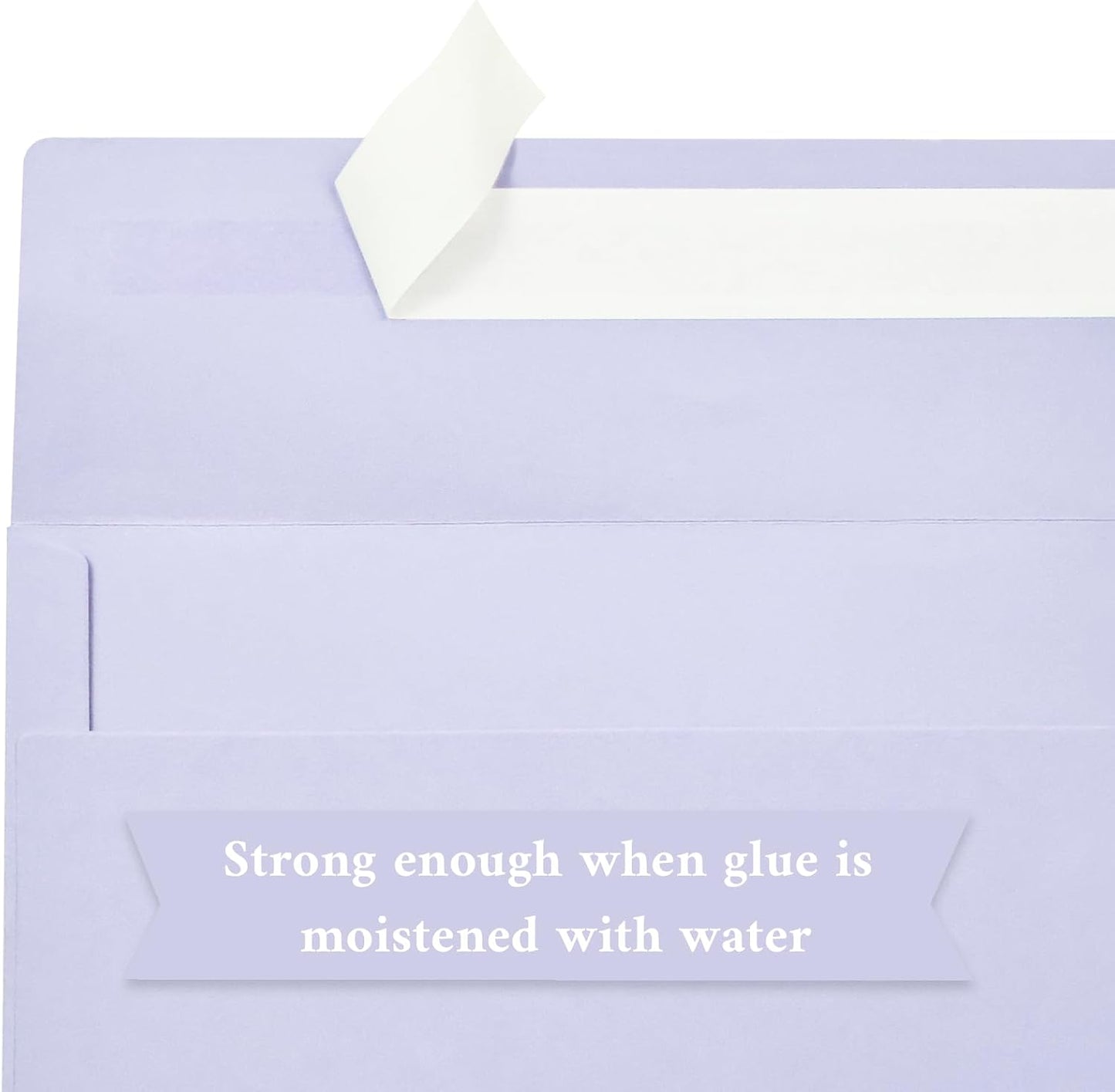 100 Pack #10 Business Envelopes, Light Purple Standard Envelopes Self Seal, Letter Size Mailing Envelopes for Checks Letters Invoices Statements Birthday Graduation Wedding, 4 1/8 x 9 1/2 Inch