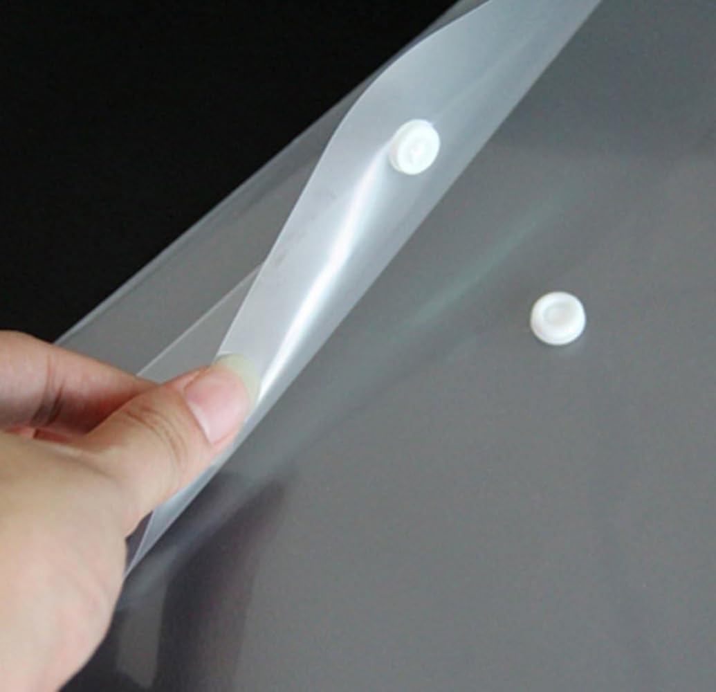 30 Pcs Plastic Folders for Documents - Clear File Folders Letter Size - A4 Plastic Envelopes with Snap Closure Filing Folders Organizer