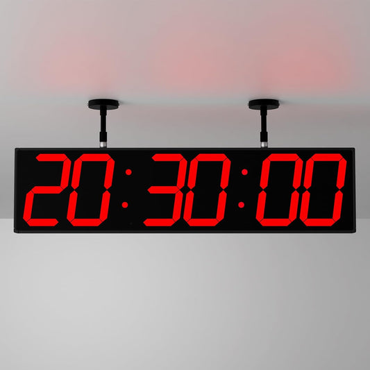 28.4‘’ Digital Clock with Large Display,Hanging Clock with Clearly Visible Large Digital Double-Sided Display,Multi-Function Led Clock with Temperature and Calendar Display (Red)
