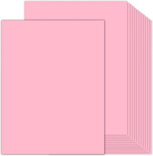 100 Sheets Pink Cardstock 8.5 x 11 Thick Paper, Goefun 80lb Card Stock Printer Paper for Arts & Crafts, Presentations, Stationary Printing