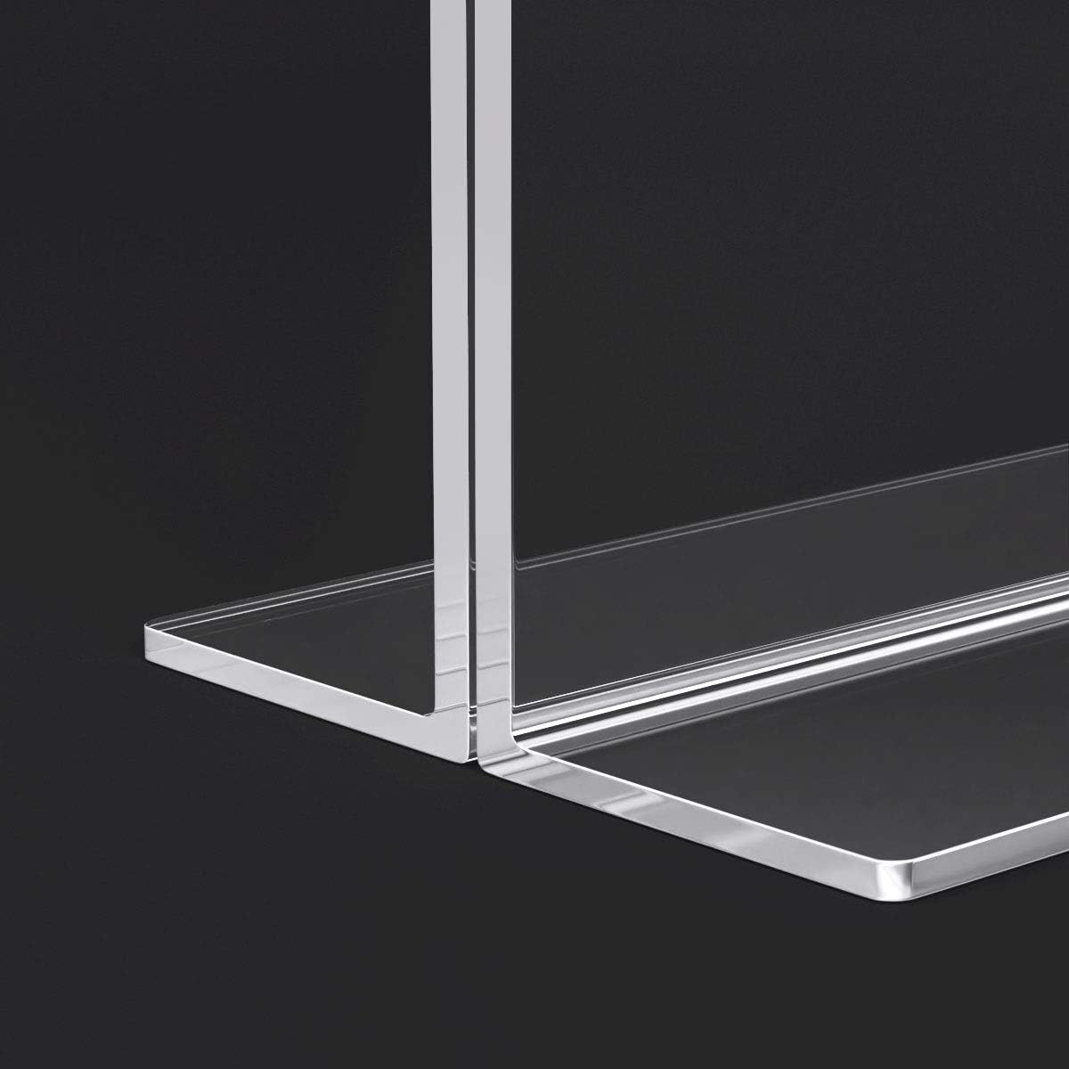 HIIMIEI 8.5x11 Acrylic Sign Holder Horizontal Table Menu Display Stand, Clear Plastic 8.5x11 Double Sided Picture Frames for Desk Display(12 Pack)