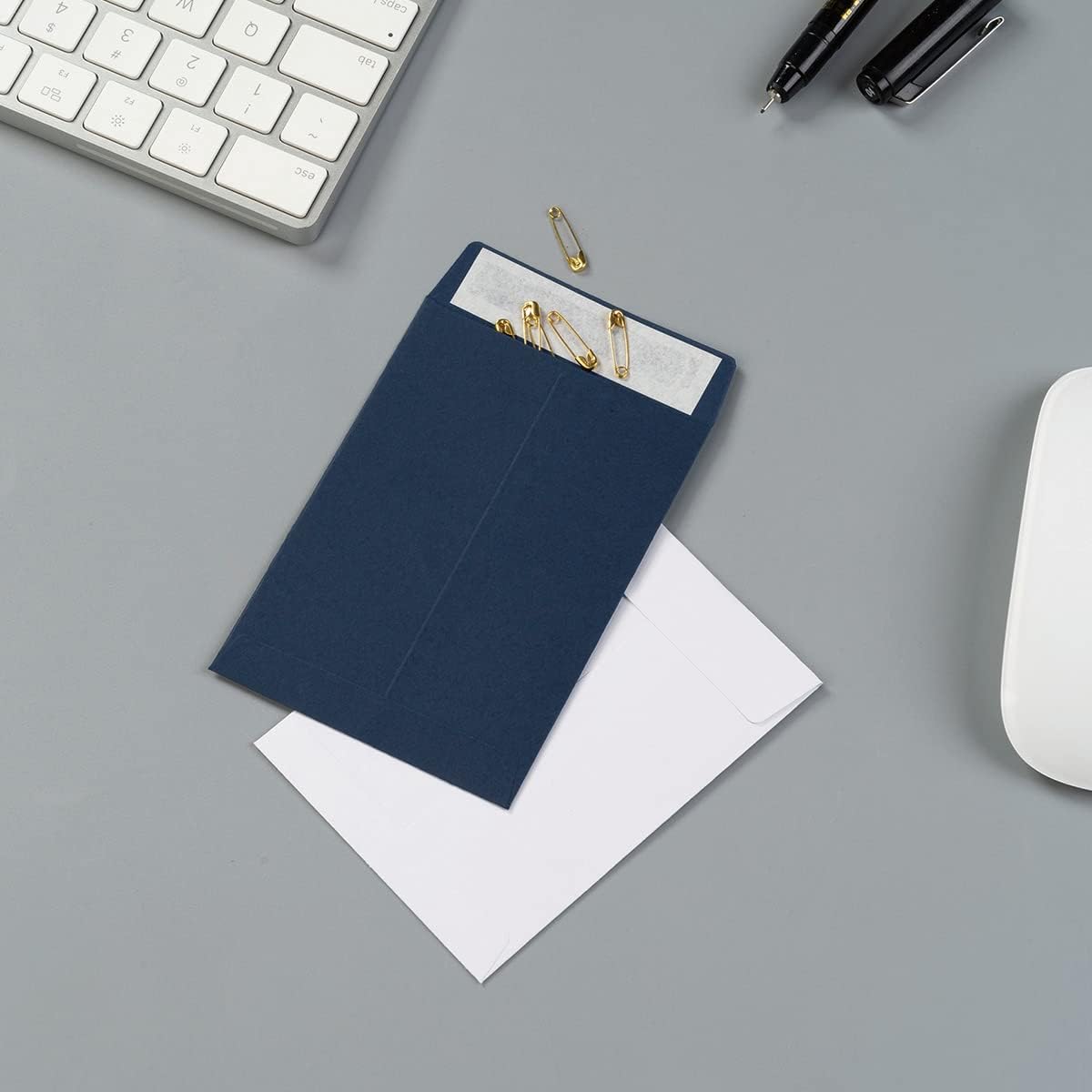 100 Pack Seed Envelopes Self-Adhesive Small Coin Envelopes Seed Storage Packets for Garden, Office or Wedding Gift (Black, 3 1/4 ×4 1/2 inches)