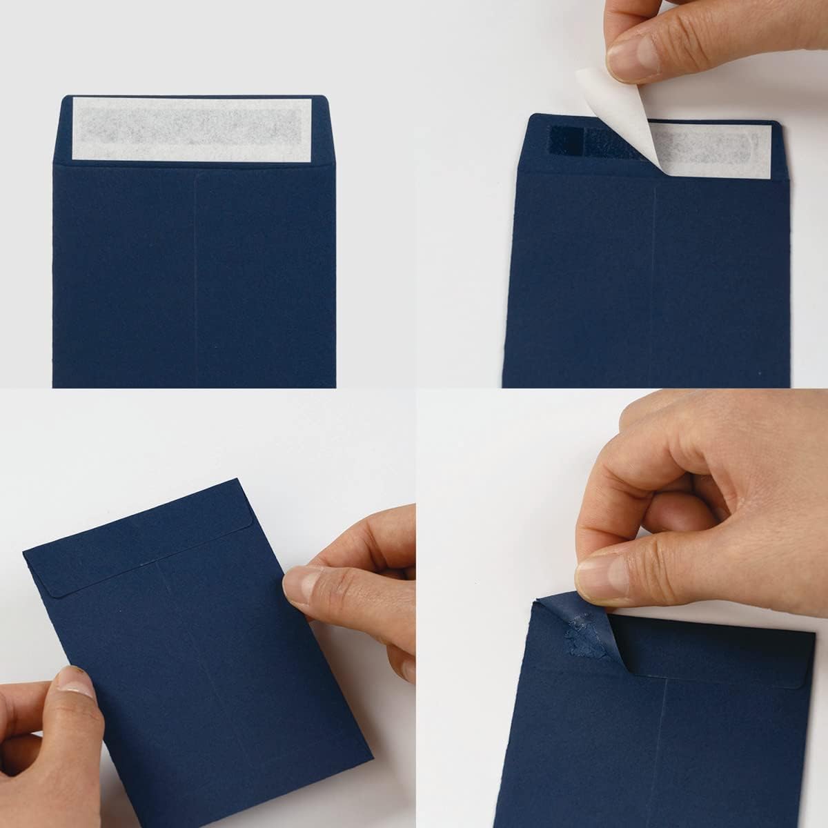 100 Pack Seed Envelopes Self-Adhesive Small Coin Envelopes Seed Storage Packets for Garden, Office or Wedding Gift (Navy Blue, 3 1/4 ×4 1/2 inches)