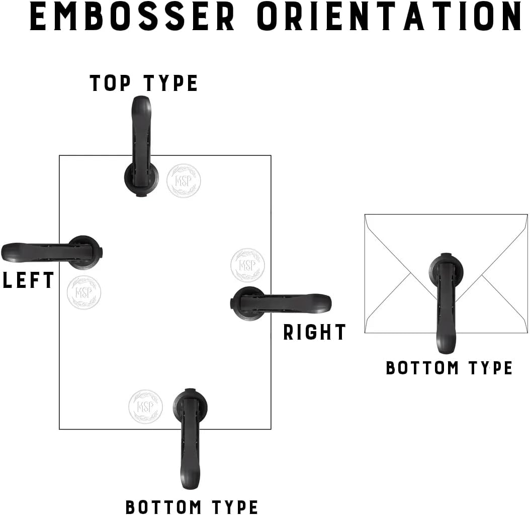 STAMTECH Custom Logo Embosser Stamp - Heavy Steel Embosser Stamps Design Your Own Logo or Emblem Perfect for Weddings Libraries Book Embosser