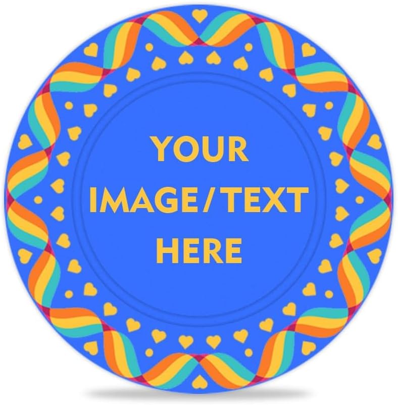 100 PCS 37mm Plastic Poker Chips, Personalize Your Chips with Logo and Text, for Bingo Game, Chess Room, Casino Theme Party