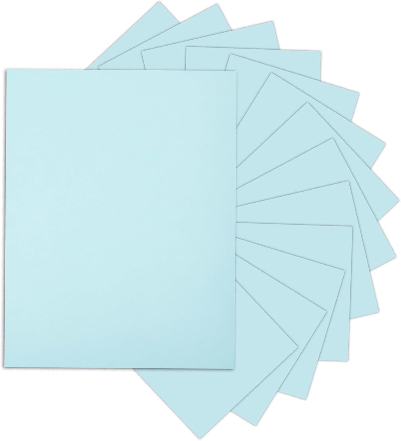 24 Sheets Light Blue Cardstock 8.5 x 11 Pastel Paper, Goefun 80lb Card Stock Printer Paper for Invitations, Menus, Crafts, DIY Cards
