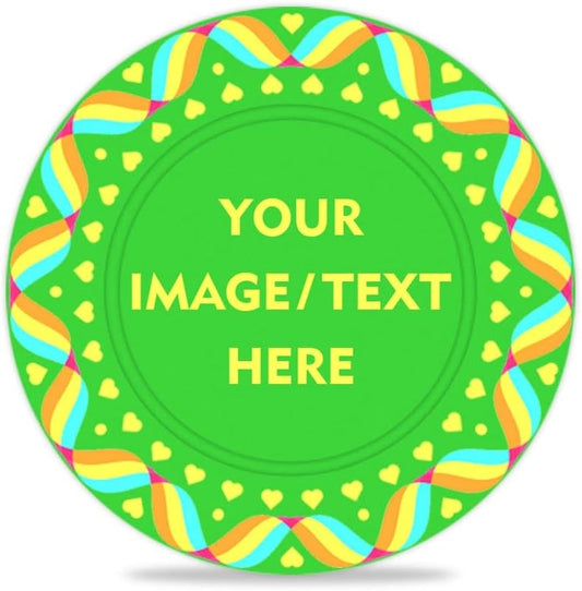 100 PCS 37mm Plastic Poker Chips, Personalize Your Chips with Logo and Text, for Bingo Game, Chess Room, Casino Theme Party