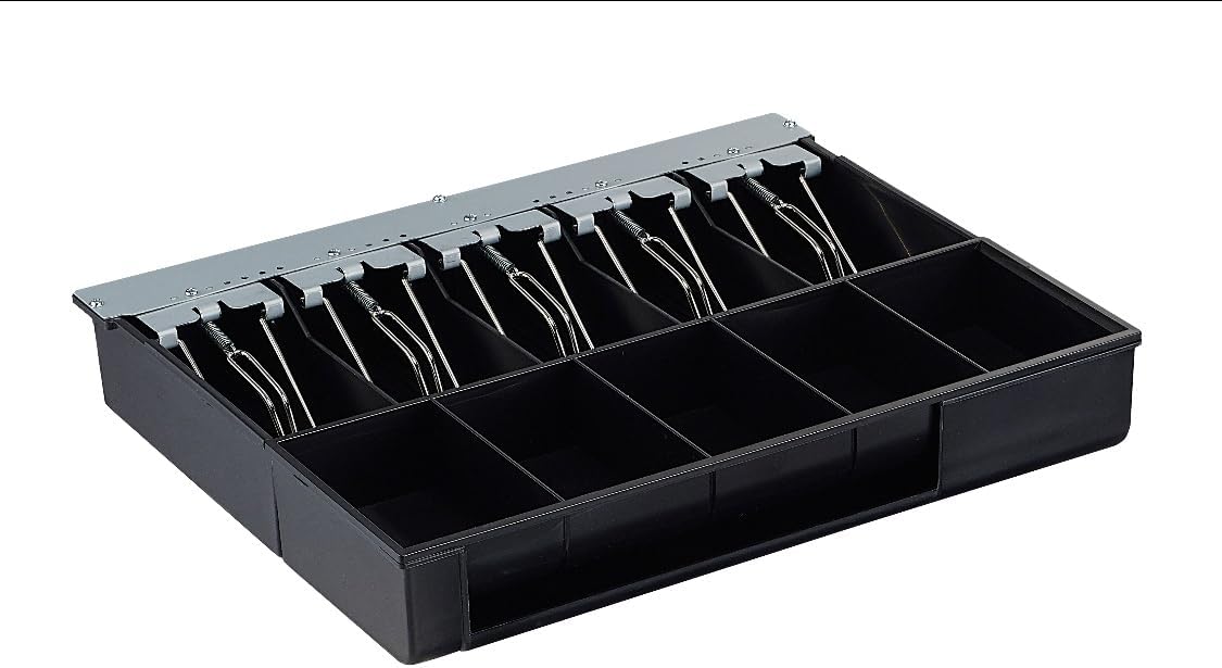 HK SYSTEMS Removable and adjustable cash Tray 5-bill/5-coin for 16inch Cash Drawer, Metal wire gripper