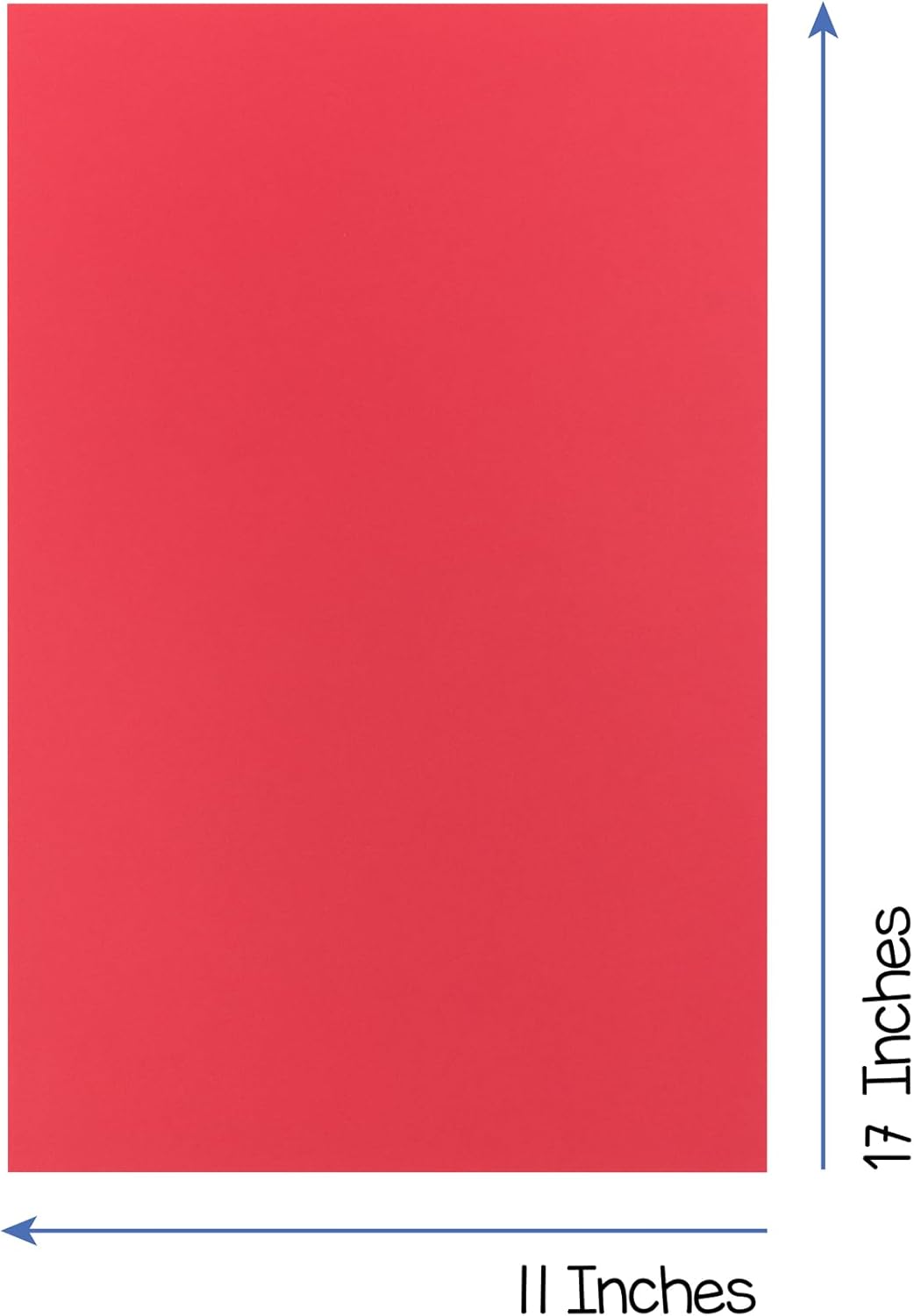 Hygloss Red Bright Colored Cardstock - 11x17-Inch, 50 Sheets, 65 lb/ 176 gsm, Fade-Resistant, Acid-Free Color Card Stock Paper