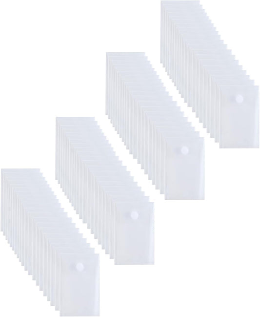 3’’ x 5’’ Vertical Plastic Envelopes Hook Loop Closure Coupon Receipt Sticker Holder 80 Pack