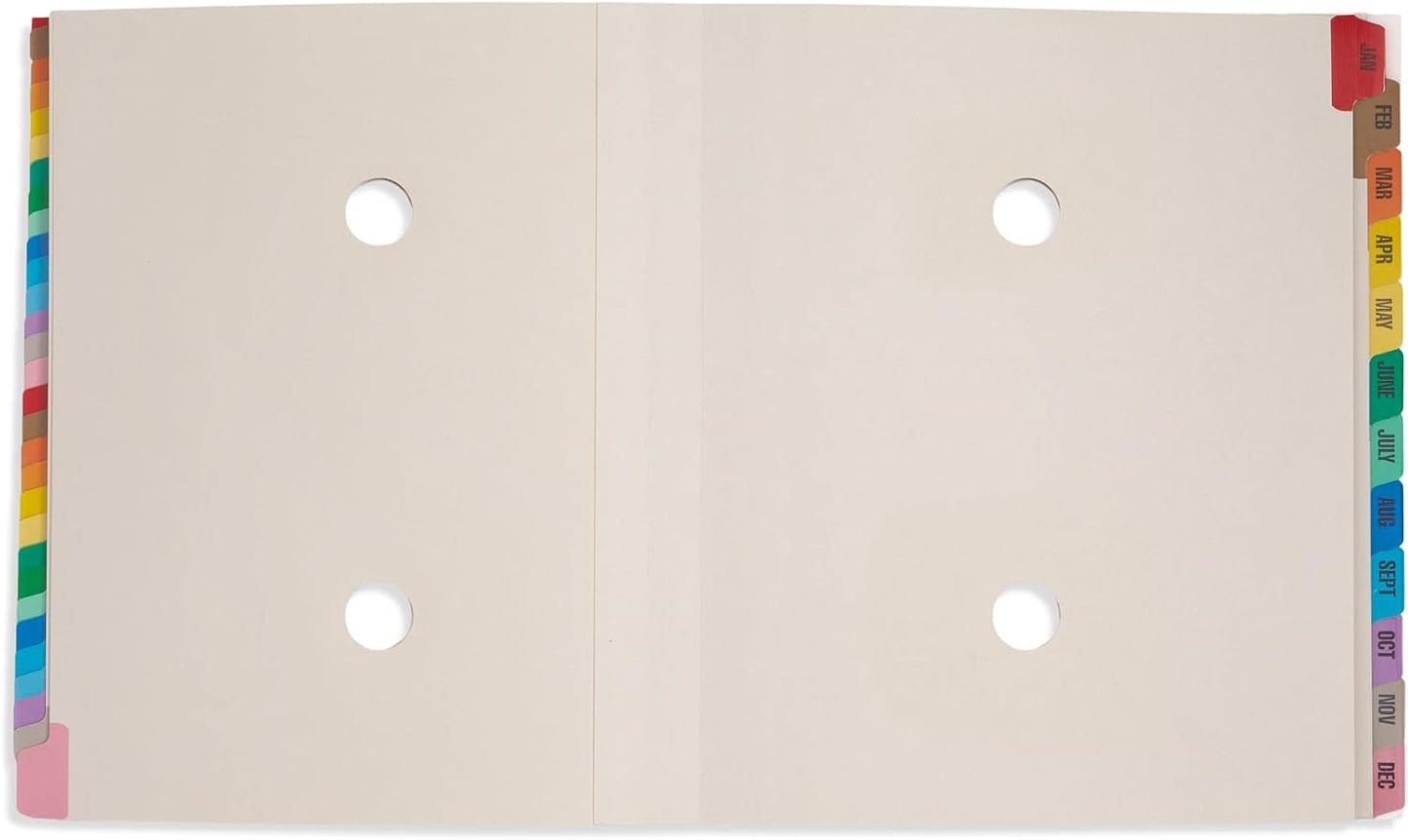 Blue Summit Expandable Monthly File Organizer, Ticker File Combo 31 Daily and 12 Monthly Tabs, Letter Size 12 Month Folder Organizer for Invoices and Documents