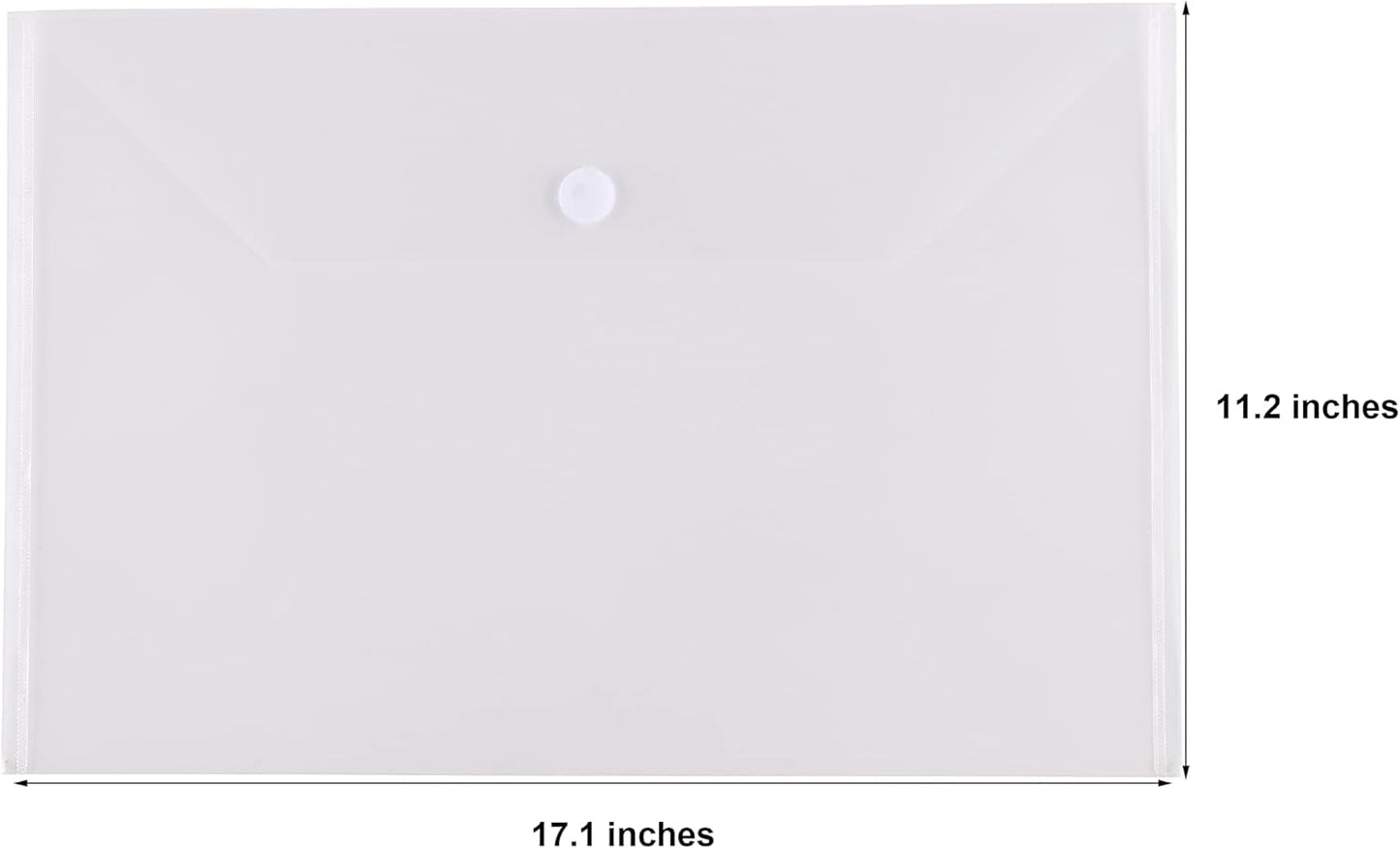 11 x 17 Clear Large Plastic Envelopes Document File Storage Holder 40 Pack Hook Loop Closure