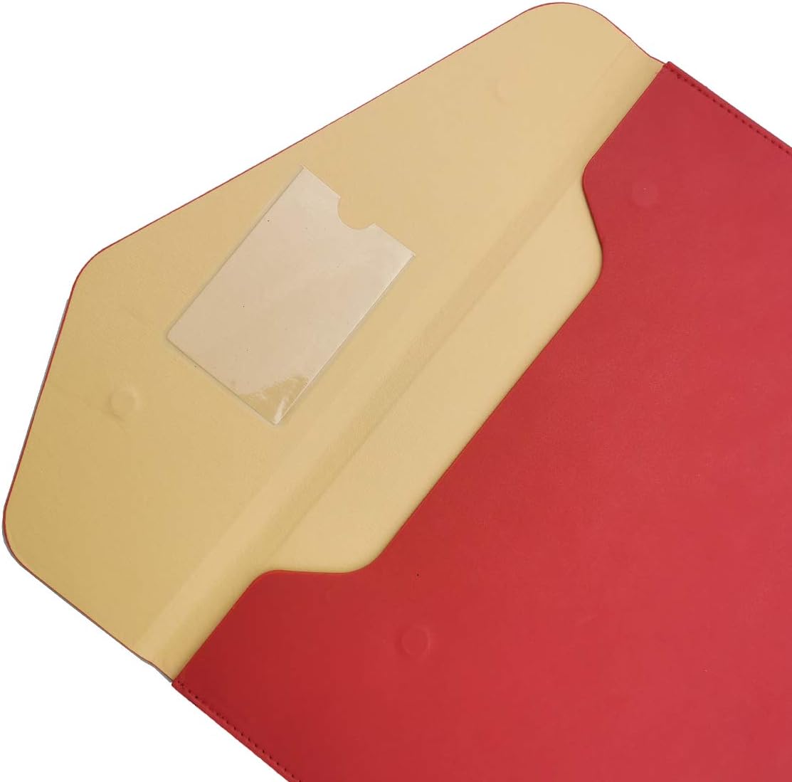 Enyuwlcm PU Leather A4 File Folder Document Holder Waterproof Portfolio Envelope Folder Case with Invisible Magnetic Closure Red