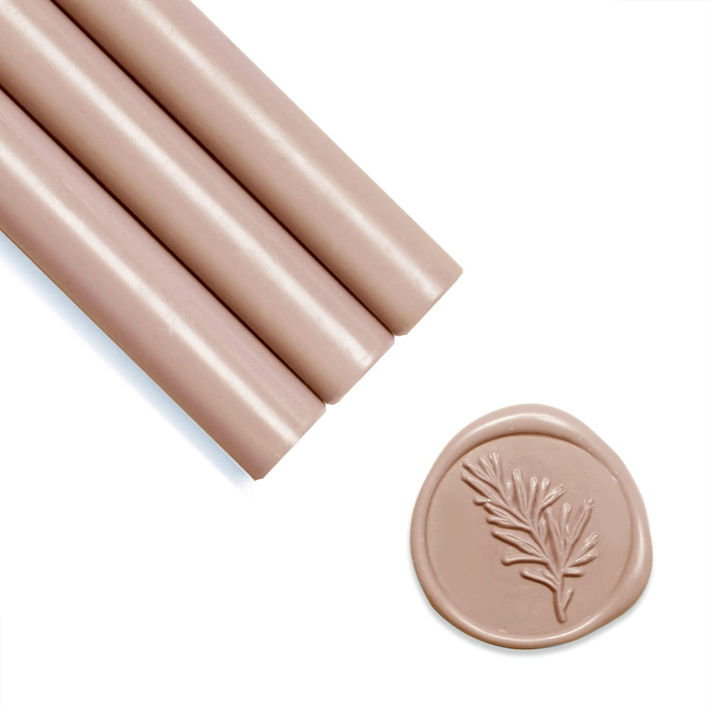 UNIQOOO Latte Coffee Glue Gun Sealing Wax Sticks for Wax Seal Stamp - Great for Wedding Invitations, Cards Envelopes, Snail Mails, Wine Packages, Christmas Gift Ideas, Pack of 8